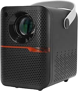 Generic 6K Projector with WiFi and Bluetooth, One step Mirroring Portable Projector for Phone, Native Mini Projector with 200 Outdoor Projector Screen, for Phone Laptop TV Stick