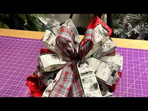 Make an easy Snowman Bow| How to correctly use patterned ribbon on a bow maker