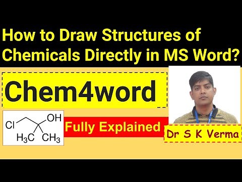 How to draw structures of chemicals in MS word? How to use chem4word to draw structure of chemicals?