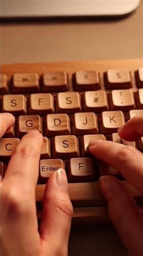 Wooden keyboard ASMR Soft natural wood clicks for pure relaxing sounds #ASMR #WoodASMR #KeyboardASMR