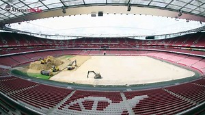 1.2M views · 3.6K shares | Eighty-eight days' worth of pitch renovation in just 43 seconds. We're ready for the new season - are you? | Arsenal | Facebook