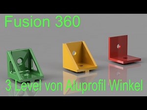 3 Level von Alu Winkel erstellen Fusion 360 Tutorial Deutsch CAD