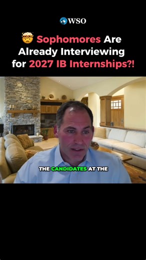 Wall Street Oasis on Instagram: "🤯 Freshmen already interviewing for 2027 investment banking internships? 💡 Jonathan, WSO Academy Head Mentor and former Wells Fargo MD, explains what is happening. Want a real advantage in recruiting? WSO Academy gives you that edge. ✅ 2,000+ mentors. ✅ 20+ mock interviews. ✅ Live bootcamps. 👊 All designed to give you the advantage you need to secure the offer. 🎯 Apply to WSO Academy now >>> 🔗 Link in bio. #investmentbankin