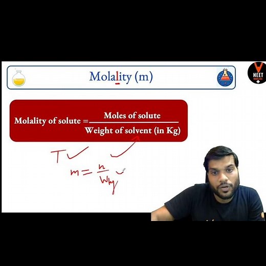 Molality | mole concept | of class 11th explained by arvind arora sir