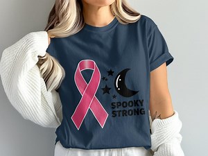 Cancer Awareness Ribbon PNG, Spooky Strong Clipart, Breast Cancer Sublimation, Pink Ribbon Art, Digital Download, Printable Design - Etsy