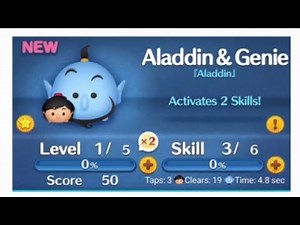 How To Play - Use Aladdin And Genie Pair Tsum In A Game - Line Disney Tsum Tsum