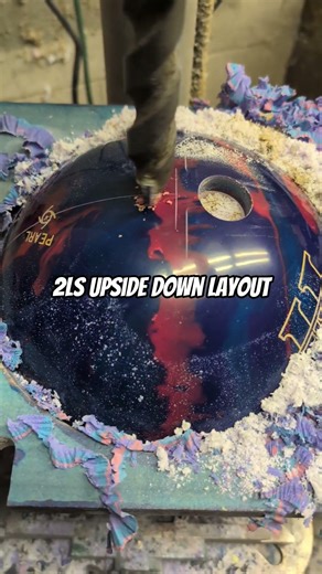 Drilling off of the Negative Axis Point instead of the Positive Axis Point. #BowlingScience