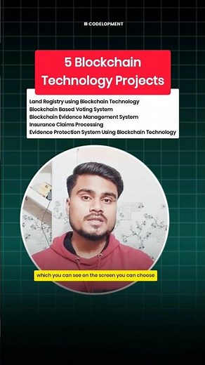 🔥 5 Blockchain project ideas for final year with source code: #shorts #blockchain #projects #tech