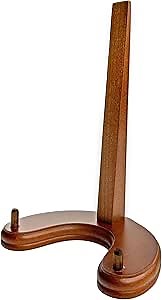 Bard's Walnut MDF Wood Plate Stand, 8.25" H x 5.5" W x 4.5" D (For Plates 9"-13")