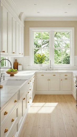 Bright & Beautiful: A Modern Farmhouse Kitchen Oasis #KitchenGoals #FarmhouseStyle