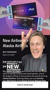 @biltrewards and @alaskaair are now partners - Bilt is the only program with 1:1 transfer to what I’d argue is the most valuable US based airline program and one of the most valuable points in the world: Alaska. They recently changed their award charts but there are a ton of sweet spots. #biltpartner 2nd you can use the Bilt App to pay your rent with an Alaska Airlines credit card, earn 3x points, up to $50k a year. Note you will incur a 3% fee but I love the creativity to bring more ways to ear