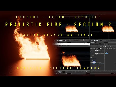 TUTORIAL - REALISTIC FIRE - HOUDINI - AXIOM - REDSHIFT - Section 2 - Axiom solver settings