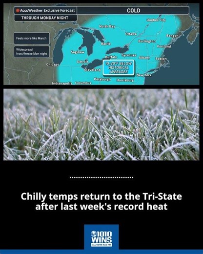 Chilly temps return to the Tri-State after last week's record heat