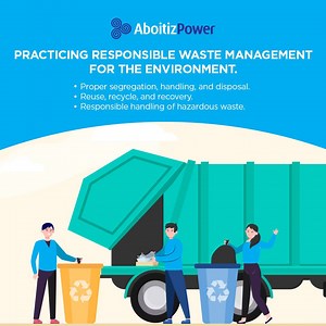 AboitizPower follows a standardized guideline on solid waste management to include proper segregation, handling, storage, and disposal as well as resource reuse, recycling, and recovery. #PositiveEnergy Read more about this on our website. https://aboitizpower.com/sustainability/environment/ | Aboitiz Power Corporation