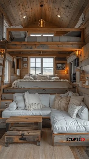 Would You Live in This Tiny Cabin? 😱 #TinyHomeTour #TinyHouse #CabinLife