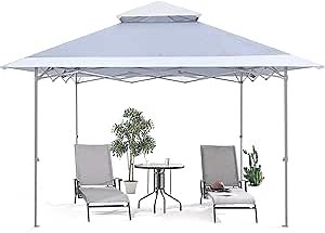 ABCCANOPY Easy Set-up 13x13 Canopy Tent 169 sq.ft Sun Shade Light Gray