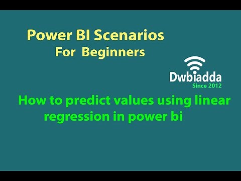 How to predict values using linear regression in power bi | Power BI scenarios videos