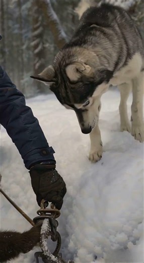 The Cub Was Crying in Pain Until SHE Arrived. Heroic Laika Dog 🐾🐻