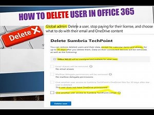 How to Delete User In office 365