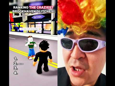 Ranking the craziest Brookhaven glitches 😂🤣 #roblox