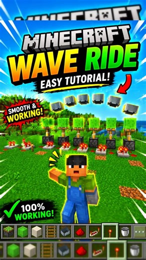 MINECRAFT WAVE RIDE 💀 EASY TUTORIAL!