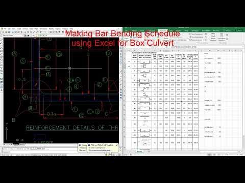 Bar Bending Schedule (BBS) for Box Culvert