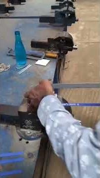 Hacksaw cutting practice in practical exercise in Fitter trade