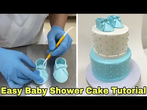 Easy Baby Shower Cake for Boy
