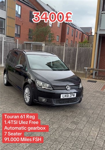 2011 VW Touran 1.4 TSI 7 Seater Auto - ULEZ Free