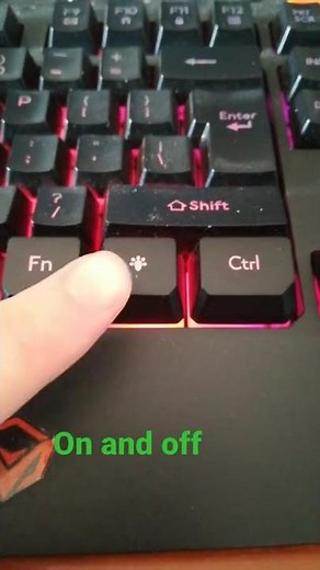 how to turn on and off the lights on your keyboard