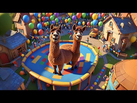 Three Little Llamas Jump in Pajamas | Llama Song for Kids | Nursery Rhymes and Learning Songs