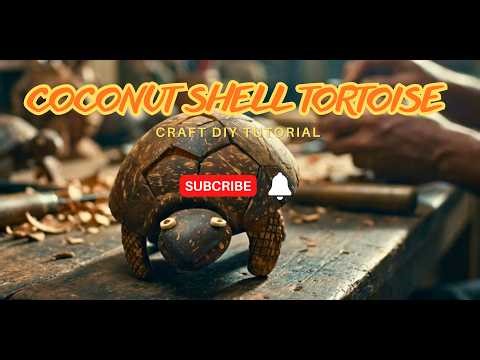 Made This from a Coconut shell 🥥 |EasyDiY Craft Tutorial. 🐢🐢