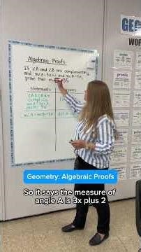 Geometry: Algebraic Proofs #geometry #iteachalgebra #maths #mathteacher #iteachmath