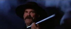 Kurt Russell as Wyatt Earp in "Tombstone"...hell's coming with me, You Hear? | Buck Taylor