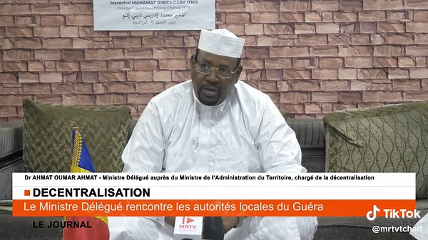 𝗗𝗘𝗖𝗘𝗡𝗧𝗥𝗔𝗟𝗜𝗦𝗔𝗧𝗜𝗢𝗡 | Dans le cadre de l’atelier de dissémination sur la décentralisation, le ministre délégué Dr Ahmat Oumar Ahmat a rencontré les autorités locales du Guéra pour échanger avec elles et leur donner des directives. #mrtvtchad #mrtv #Tchad