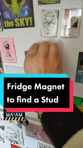 Using a magnet to find a Stud. #DIY #Homerepair #Home #Apartments #Lifehack #Hack #handy