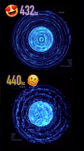 432 Hz vs 440 Hz. TRIPPY AF! 😍 CYMATICS Experiments. Sound Vibrates Water. Sacred Geometric Waves