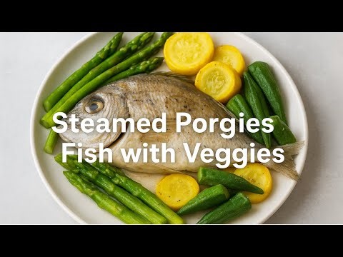 “Steamed Porgies Fish with Asparagus, Squash & Okra | Healthy & Flavorful Recipe”