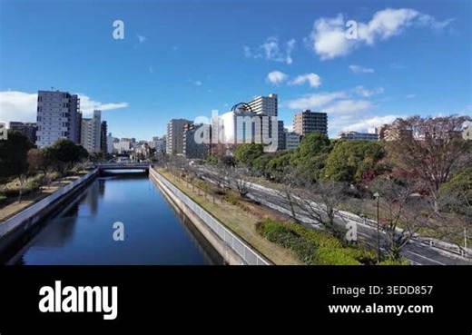 Sendaibori River Promenade, Japan Tokyo 2024 Stock Video Footage - Alamy