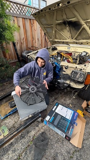 217K views · 10K reactions | Cooling system done ✅ on my Ford 5.0l swapped 1985 Toyota Pickup! Alot of fab works and spare parts  #fabrication #ford #mustang #toyota #trd #pickup #hilux #22r #coolingsystem #carboy #cargirl #carsofinstagram #fyp | Niles Lee | Facebook