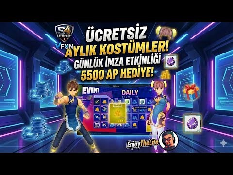 S4 League Ücretsiz Ödüller: 5.500 AP, Kostümler ve Daily Rewards