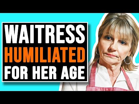 Customer Makes Fun Of Older Waitress At The Restaurant