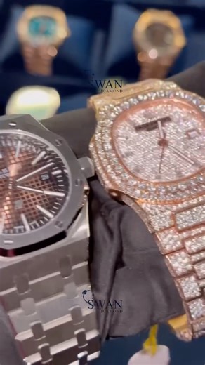 🔥 Patek Full Iced-Out Watch vs AP Plain Jane | Heavy Ice Meets Clean Luxury | Swan Diamond 💎✨