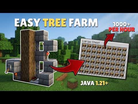 Easy Tree Farm for Beginners | Minecraft Java 1.21+