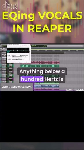 EQING VOCALS IN REAPER #mixing #reaper