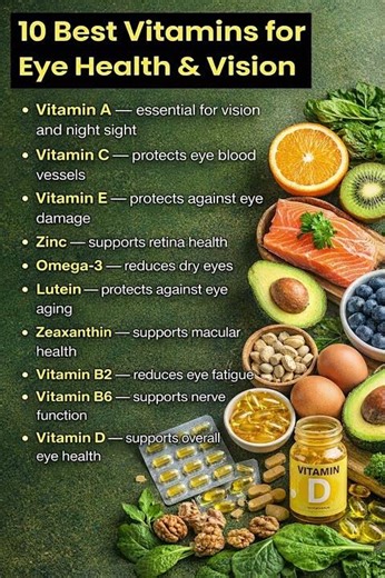 10 Best Vitamins for Eye Health & Clear Vision! #foodismedicine #healthyliving #food