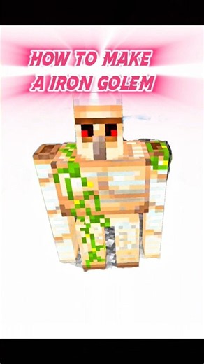 how to make a iron golem in minecraft?