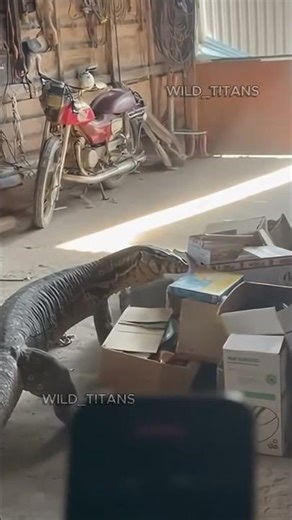 Giant Lizard Caught Inside the Garage! #shorts #lizard #garage