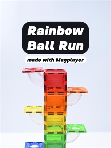 🌈✨ Ready, set, roll! Watch the magic happen as colorful balls race through our Magplayer Rainbow Ball Run! Build your own pipeline adventure and explore gravity, motion, and creativity! #Magplayer #STEMToys #RainbowBallRun #MagneticTiles #CreativePlay #STEMLearning #EducationalToys #LearningThroughPlay