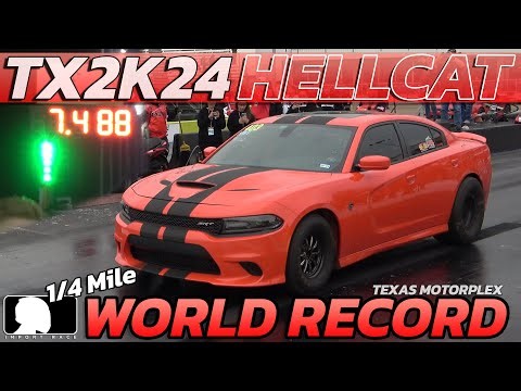 HELLCAT Charger New World Record! 7.48 @ 184mph @ TX2K!